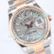 EW Factory Swiss Replica Rolex Datejust Silver Palms and Everose Oyster Bracelet 36MM Watch (5)_th.jpg